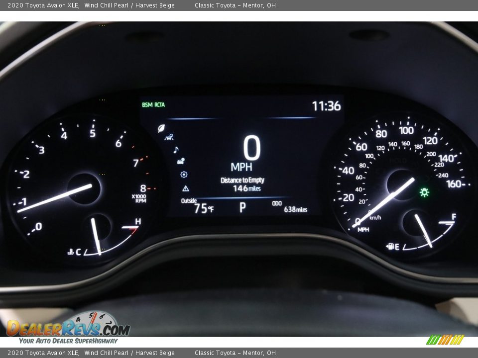 2020 Toyota Avalon XLE Wind Chill Pearl / Harvest Beige Photo #8