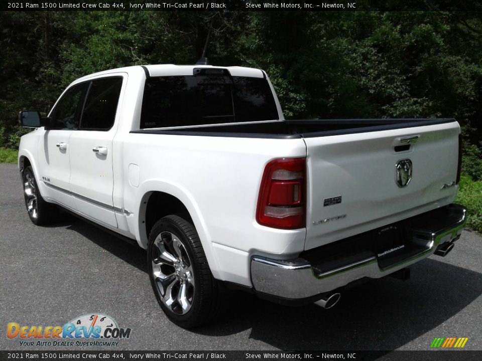 2021 Ram 1500 Limited Crew Cab 4x4 Ivory White Tri-Coat Pearl / Black Photo #10