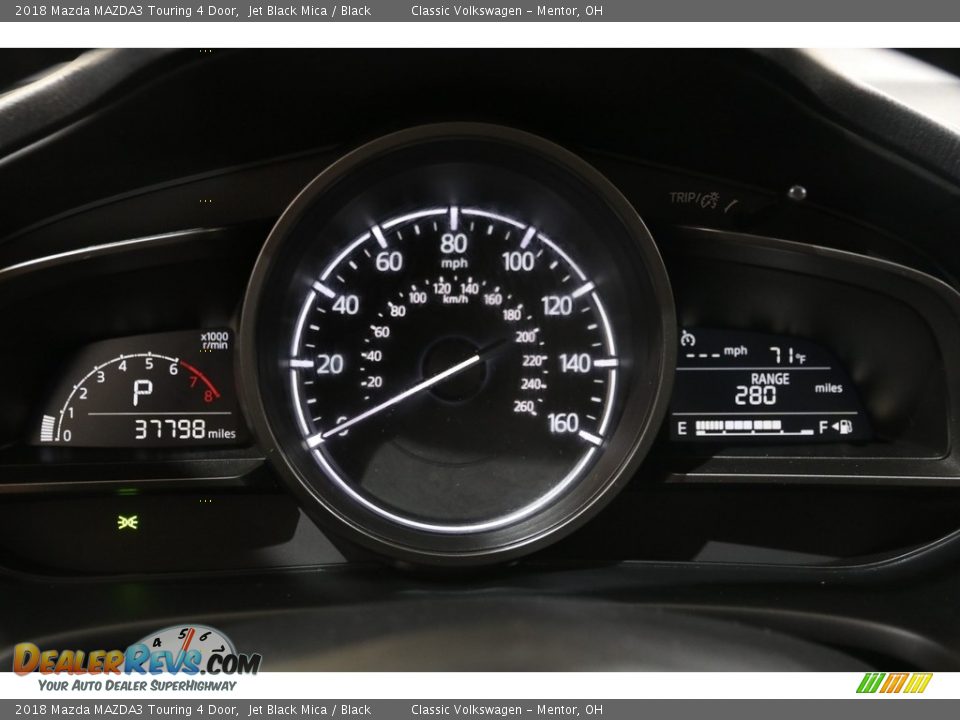 2018 Mazda MAZDA3 Touring 4 Door Jet Black Mica / Black Photo #8