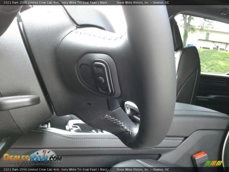 2021 Ram 1500 Limited Crew Cab 4x4 Ivory White Tri-Coat Pearl / Black Photo #14