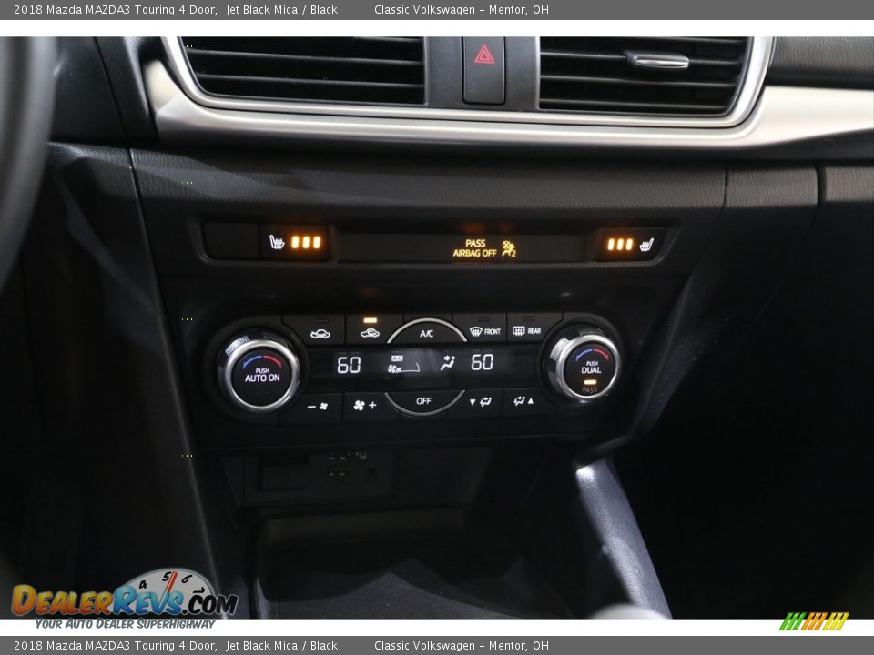 2018 Mazda MAZDA3 Touring 4 Door Jet Black Mica / Black Photo #12