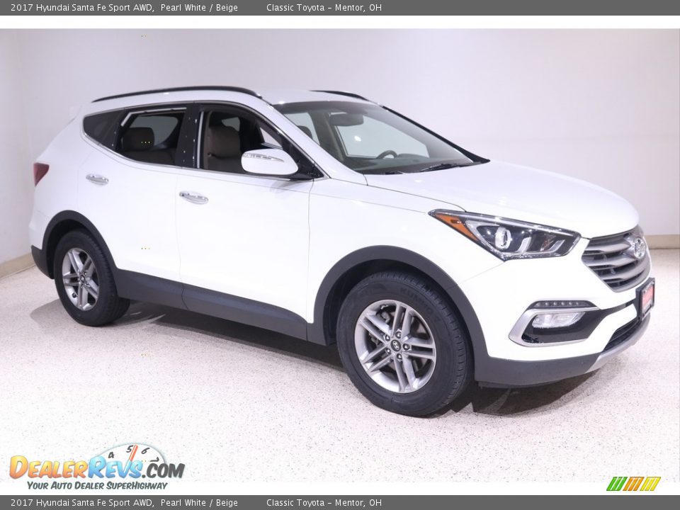2017 Hyundai Santa Fe Sport AWD Pearl White / Beige Photo #1