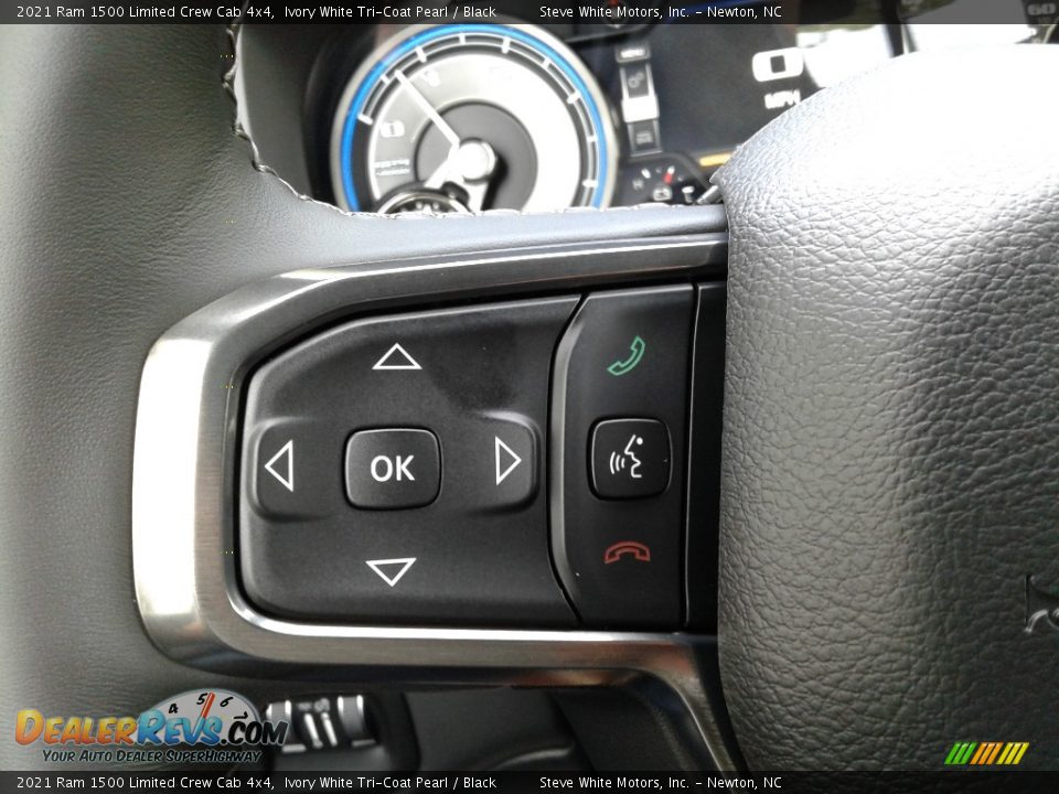 2021 Ram 1500 Limited Crew Cab 4x4 Ivory White Tri-Coat Pearl / Black Photo #21