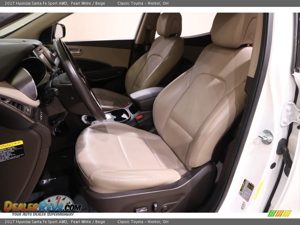 2017 Hyundai Santa Fe Sport AWD Pearl White / Beige Photo #5