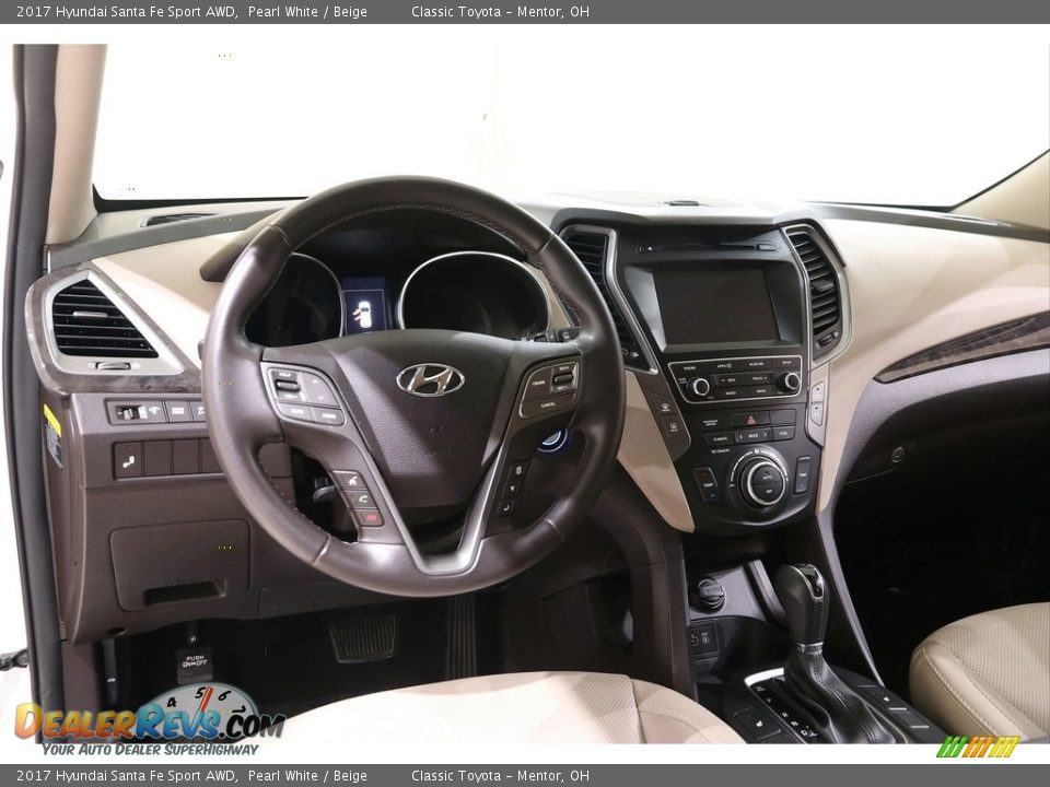 2017 Hyundai Santa Fe Sport AWD Pearl White / Beige Photo #6