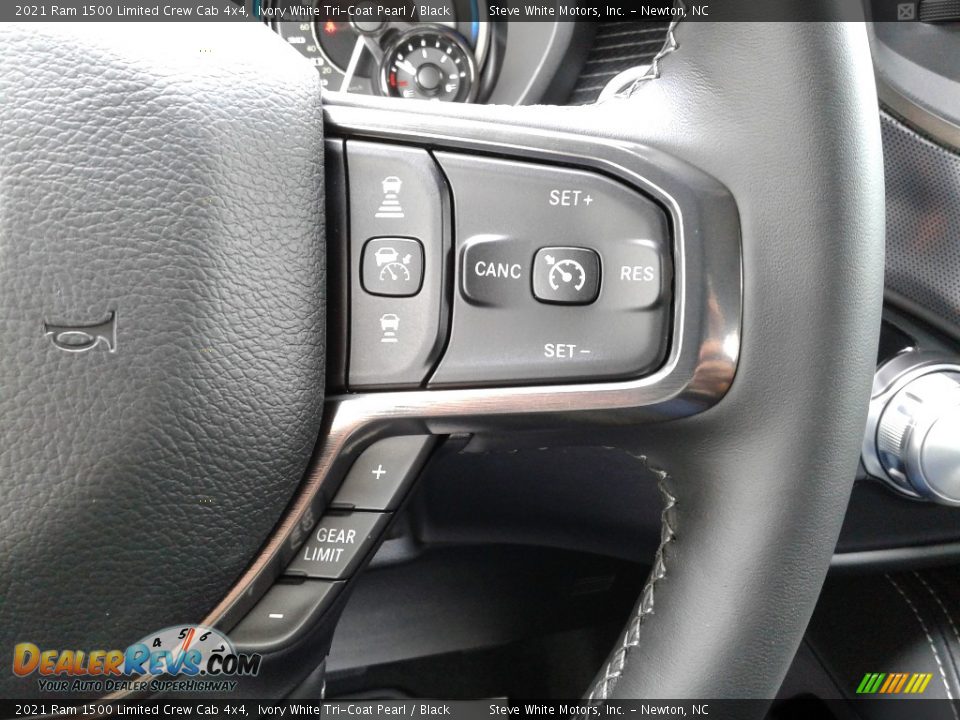 2021 Ram 1500 Limited Crew Cab 4x4 Ivory White Tri-Coat Pearl / Black Photo #22