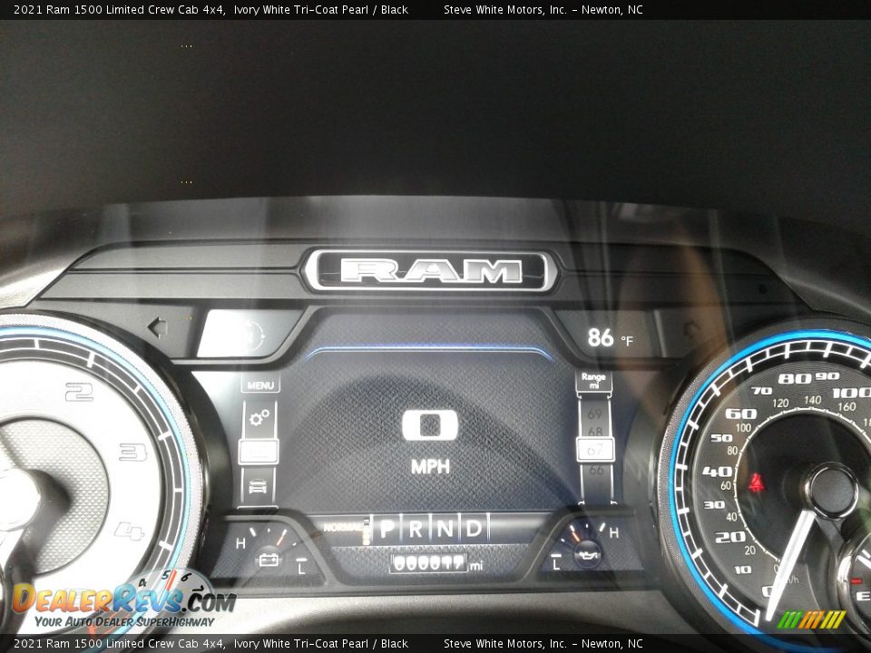 2021 Ram 1500 Limited Crew Cab 4x4 Ivory White Tri-Coat Pearl / Black Photo #23