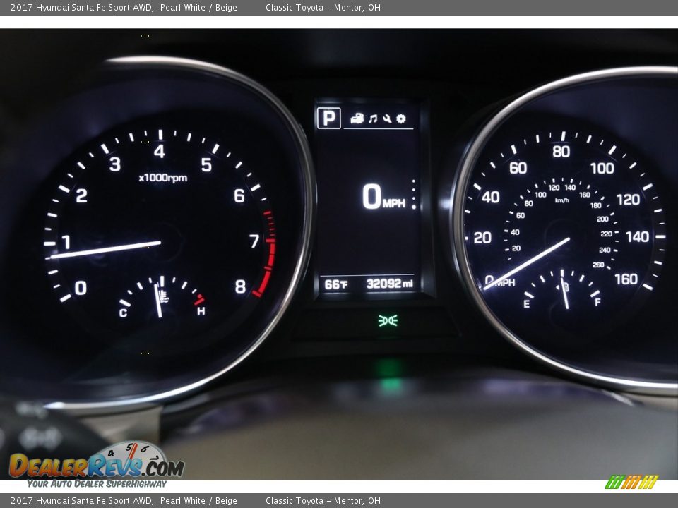 2017 Hyundai Santa Fe Sport AWD Pearl White / Beige Photo #8