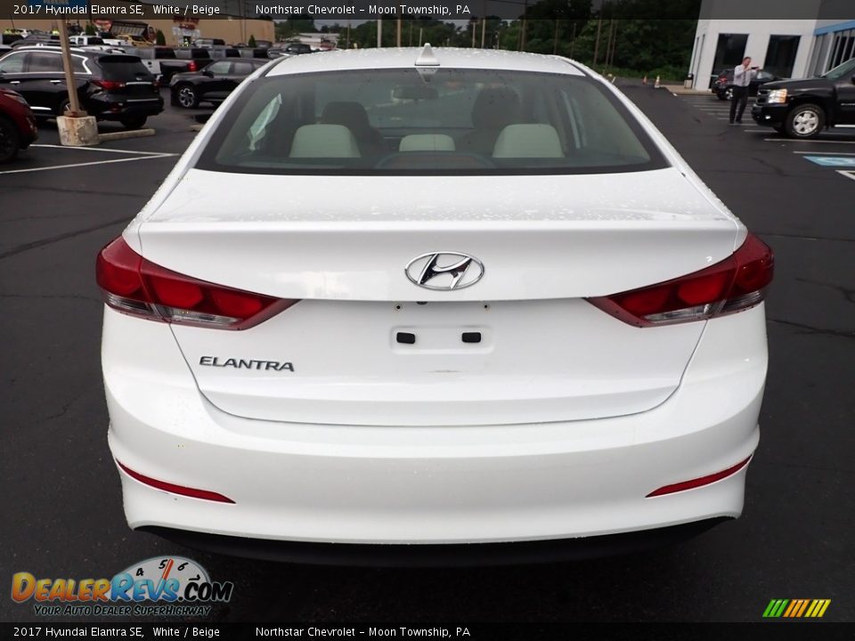 2017 Hyundai Elantra SE White / Beige Photo #6