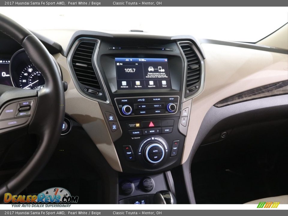 2017 Hyundai Santa Fe Sport AWD Pearl White / Beige Photo #9