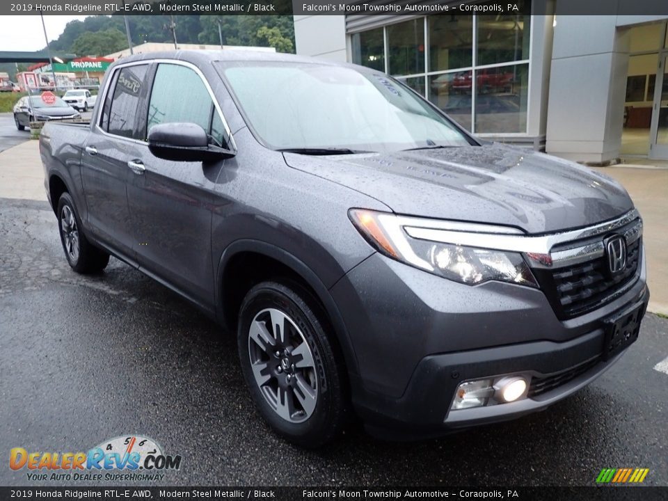 Modern Steel Metallic 2019 Honda Ridgeline RTL-E AWD Photo #8