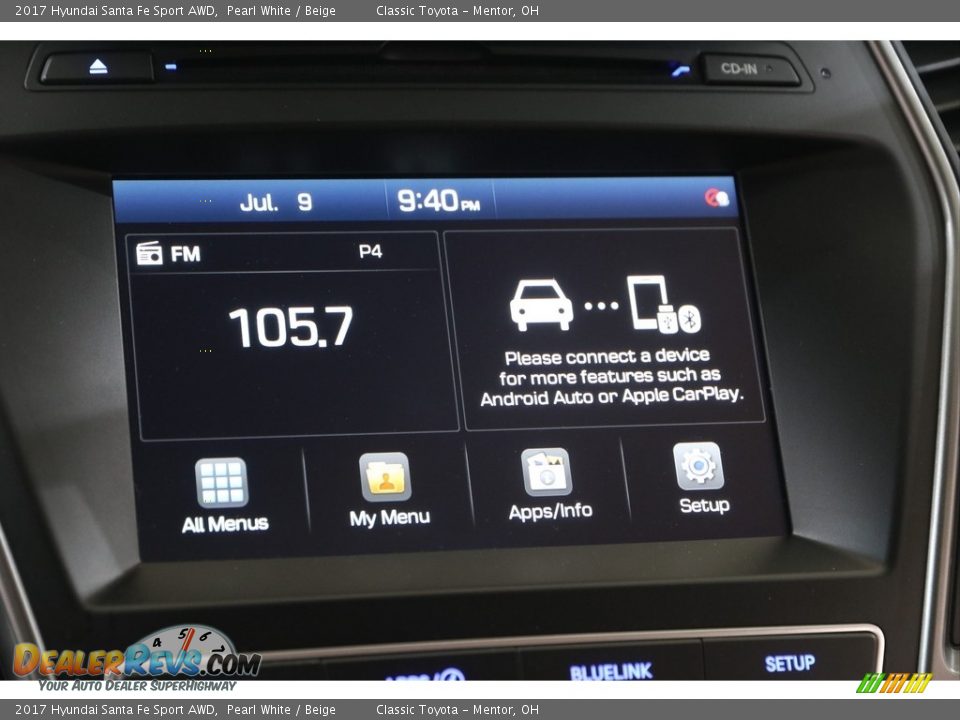 2017 Hyundai Santa Fe Sport AWD Pearl White / Beige Photo #10