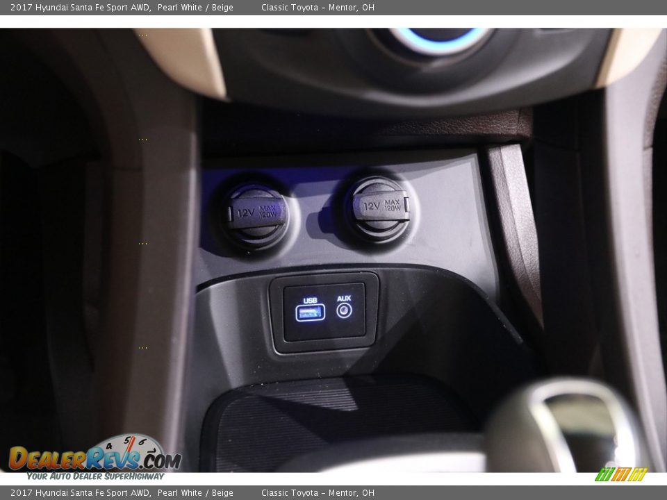 2017 Hyundai Santa Fe Sport AWD Pearl White / Beige Photo #13