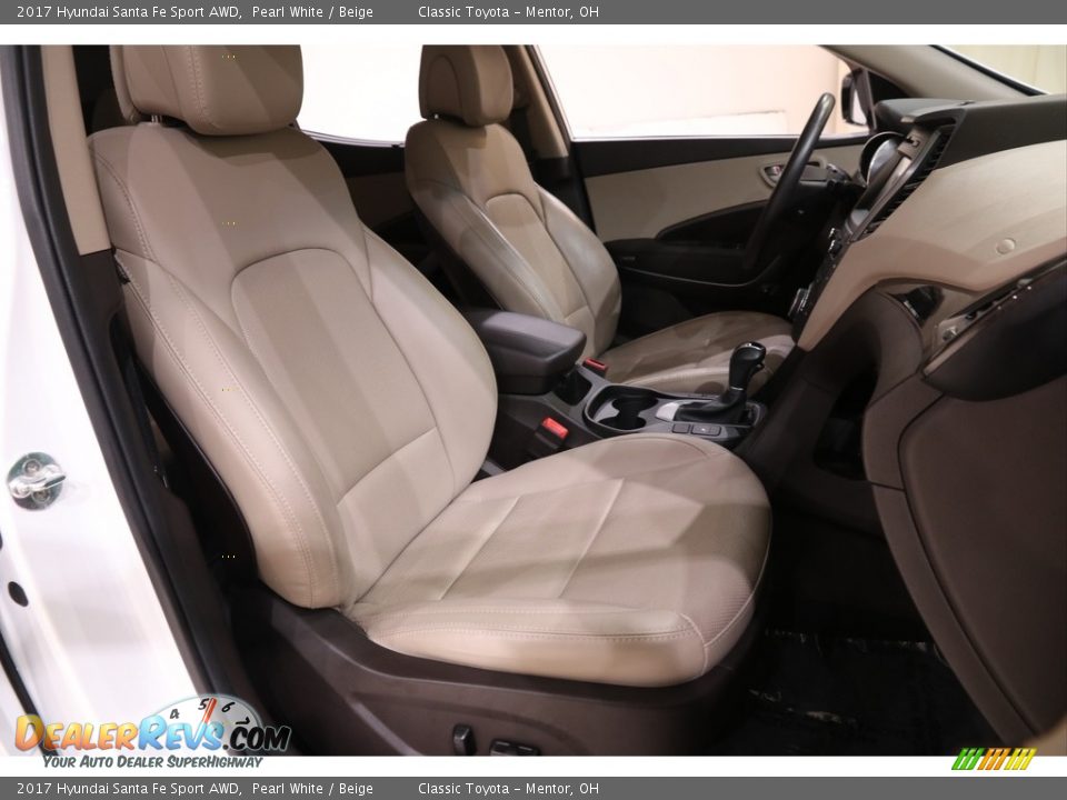 2017 Hyundai Santa Fe Sport AWD Pearl White / Beige Photo #15