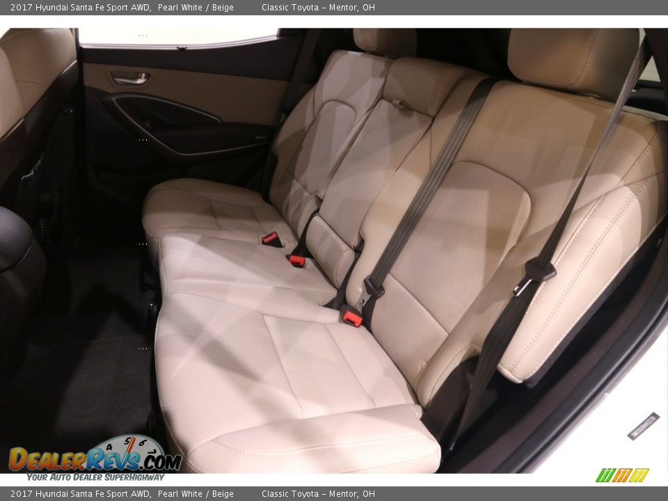 2017 Hyundai Santa Fe Sport AWD Pearl White / Beige Photo #17
