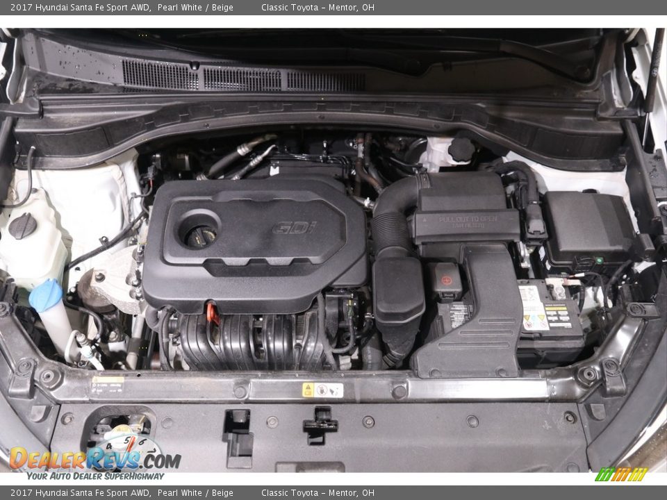 2017 Hyundai Santa Fe Sport AWD Pearl White / Beige Photo #19