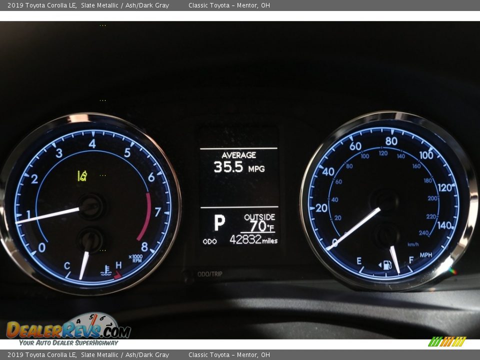 2019 Toyota Corolla LE Slate Metallic / Ash/Dark Gray Photo #8