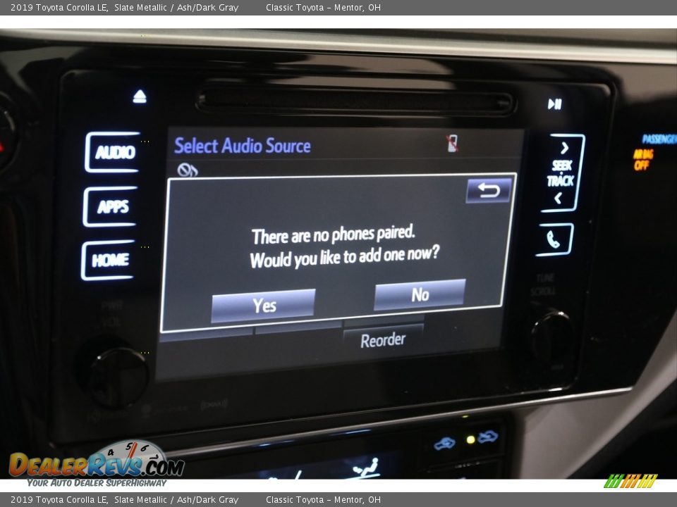 2019 Toyota Corolla LE Slate Metallic / Ash/Dark Gray Photo #11