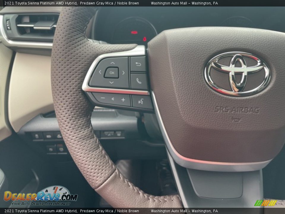 2021 Toyota Sienna Platinum AWD Hybrid Steering Wheel Photo #21
