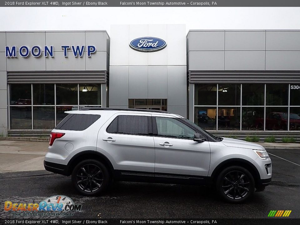 2018 Ford Explorer XLT 4WD Ingot Silver / Ebony Black Photo #1