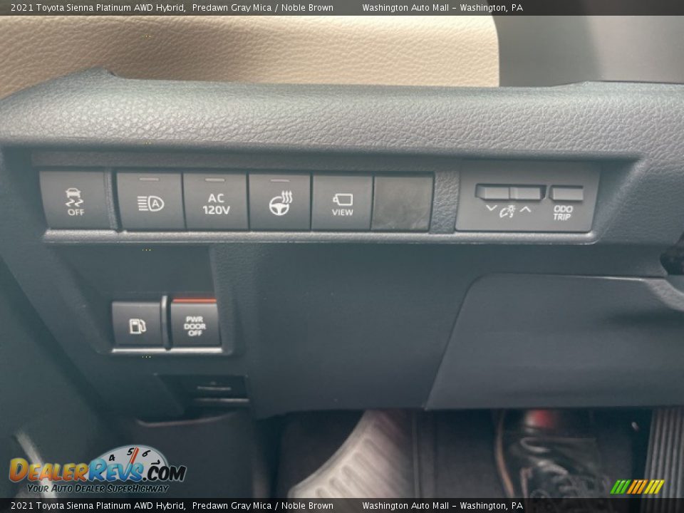 Controls of 2021 Toyota Sienna Platinum AWD Hybrid Photo #26