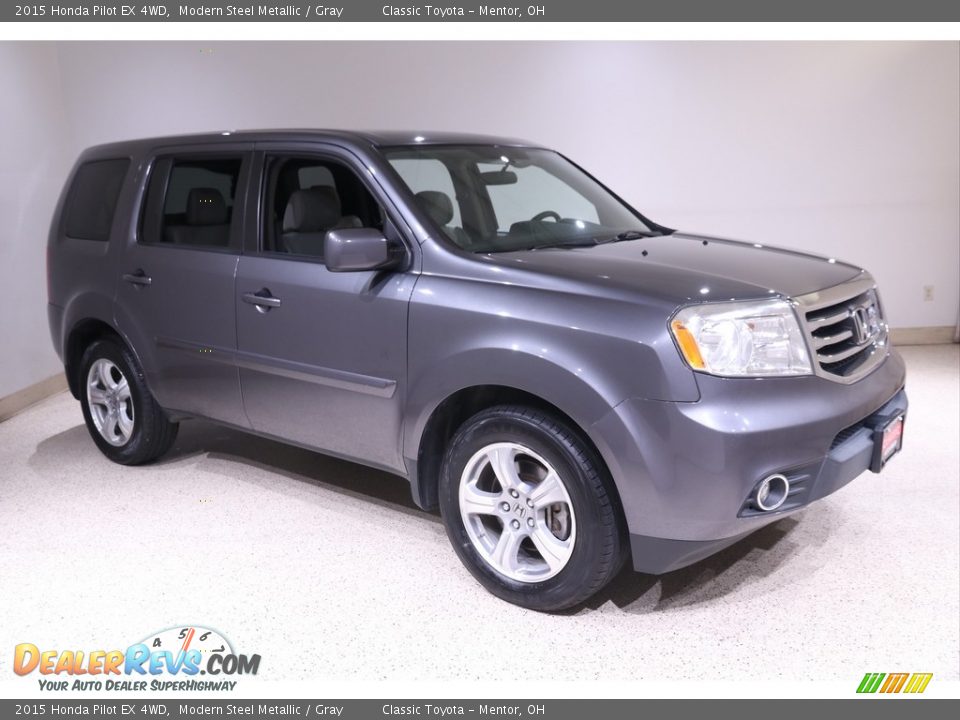 2015 Honda Pilot EX 4WD Modern Steel Metallic / Gray Photo #1