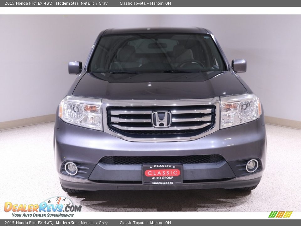 2015 Honda Pilot EX 4WD Modern Steel Metallic / Gray Photo #2