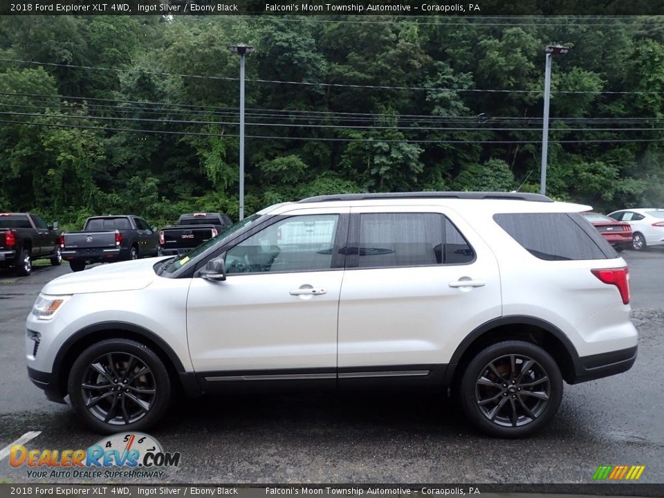 2018 Ford Explorer XLT 4WD Ingot Silver / Ebony Black Photo #6