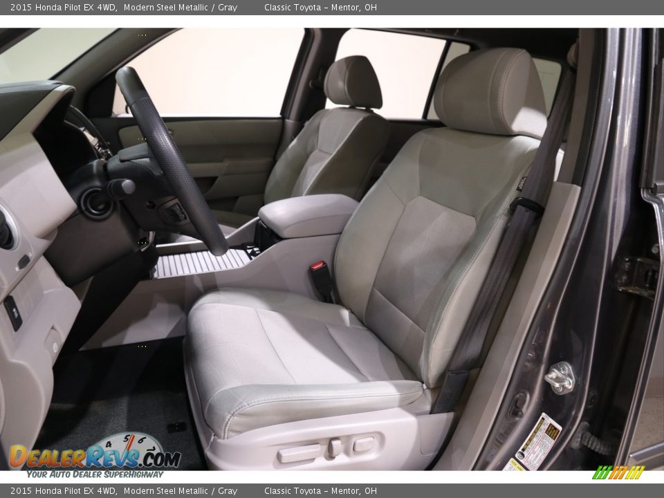 2015 Honda Pilot EX 4WD Modern Steel Metallic / Gray Photo #5
