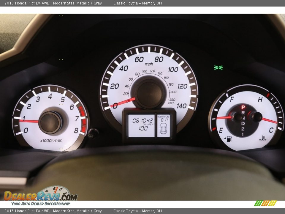 2015 Honda Pilot EX 4WD Modern Steel Metallic / Gray Photo #8