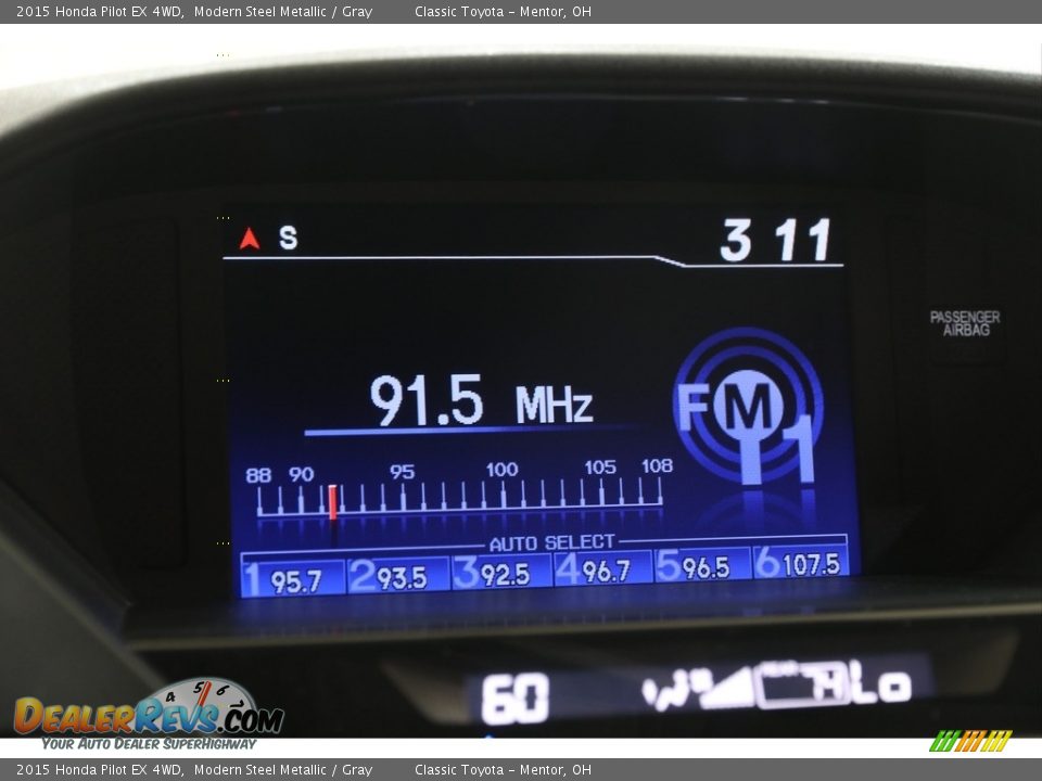 2015 Honda Pilot EX 4WD Modern Steel Metallic / Gray Photo #11