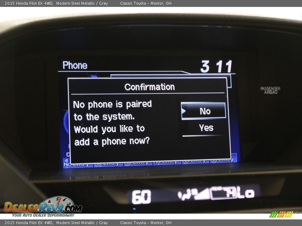 2015 Honda Pilot EX 4WD Modern Steel Metallic / Gray Photo #12