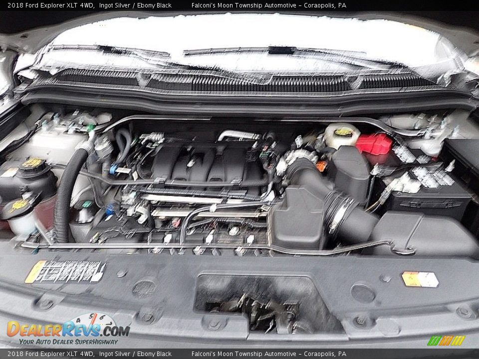 2018 Ford Explorer XLT 4WD Ingot Silver / Ebony Black Photo #30