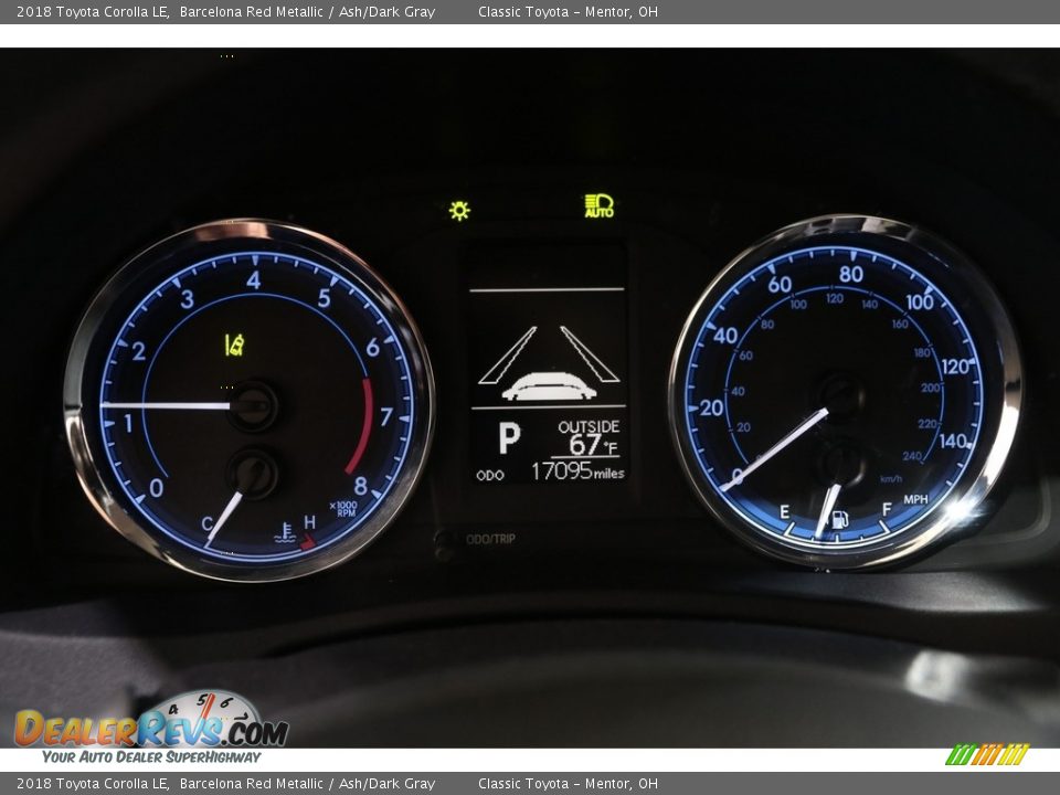 2018 Toyota Corolla LE Barcelona Red Metallic / Ash/Dark Gray Photo #8