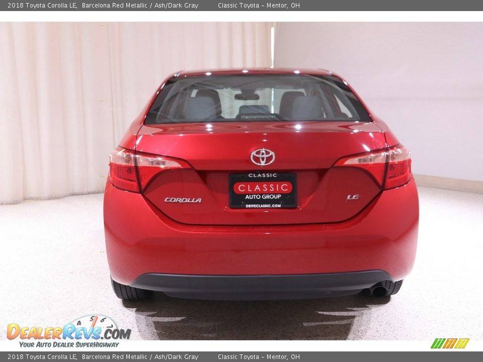 2018 Toyota Corolla LE Barcelona Red Metallic / Ash/Dark Gray Photo #16