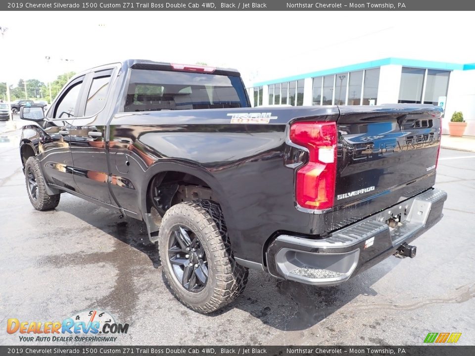 2019 Chevrolet Silverado 1500 Custom Z71 Trail Boss Double Cab 4WD Black / Jet Black Photo #4