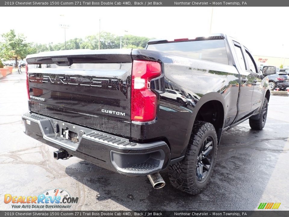 2019 Chevrolet Silverado 1500 Custom Z71 Trail Boss Double Cab 4WD Black / Jet Black Photo #7