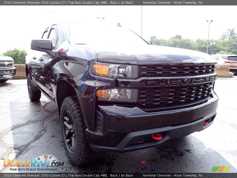 2019 Chevrolet Silverado 1500 Custom Z71 Trail Boss Double Cab 4WD Black / Jet Black Photo #11