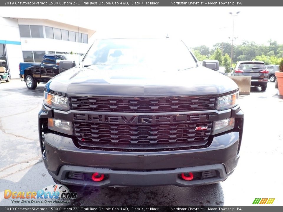 2019 Chevrolet Silverado 1500 Custom Z71 Trail Boss Double Cab 4WD Black / Jet Black Photo #12