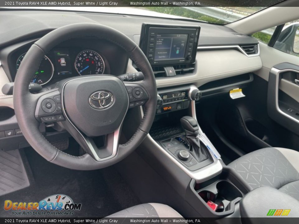 2021 Toyota RAV4 XLE AWD Hybrid Super White / Light Gray Photo #3