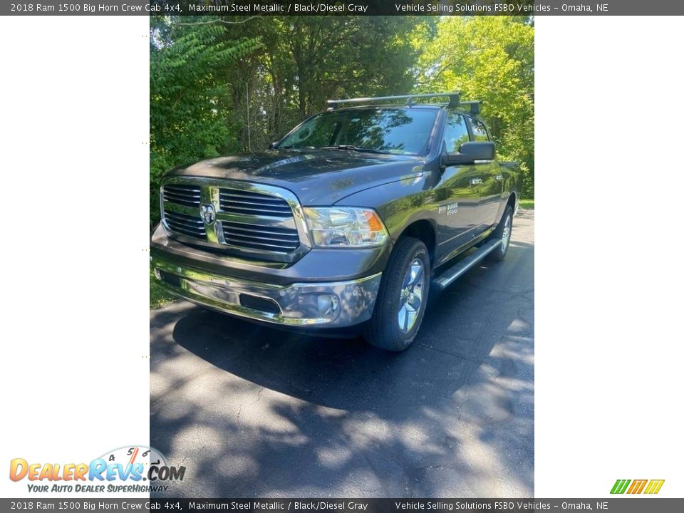 2018 Ram 1500 Big Horn Crew Cab 4x4 Maximum Steel Metallic / Black/Diesel Gray Photo #21