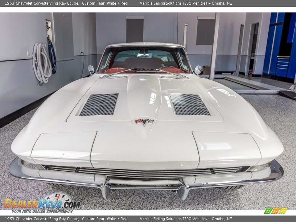 1963 Chevrolet Corvette Sting Ray Coupe Custom Pearl White / Red Photo #10