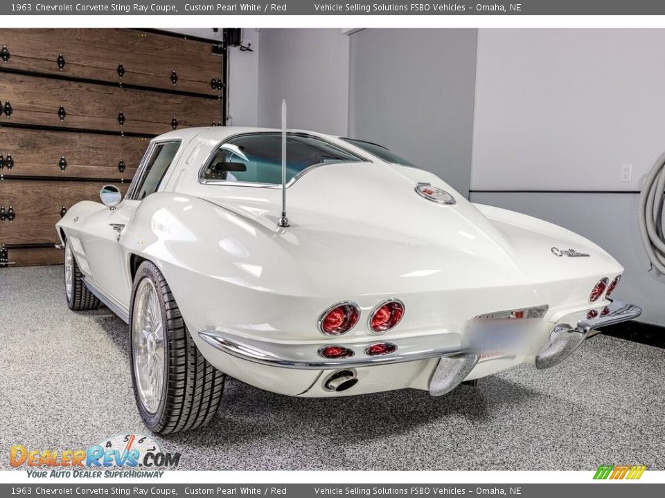 1963 Chevrolet Corvette Sting Ray Coupe Custom Pearl White / Red Photo #12
