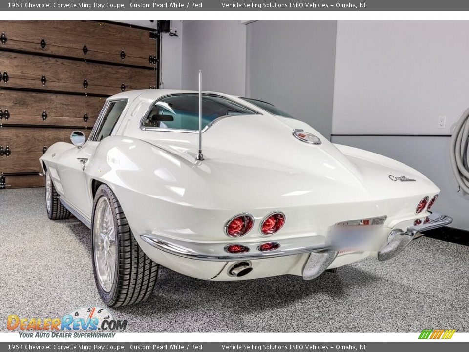 1963 Chevrolet Corvette Sting Ray Coupe Custom Pearl White / Red Photo #12