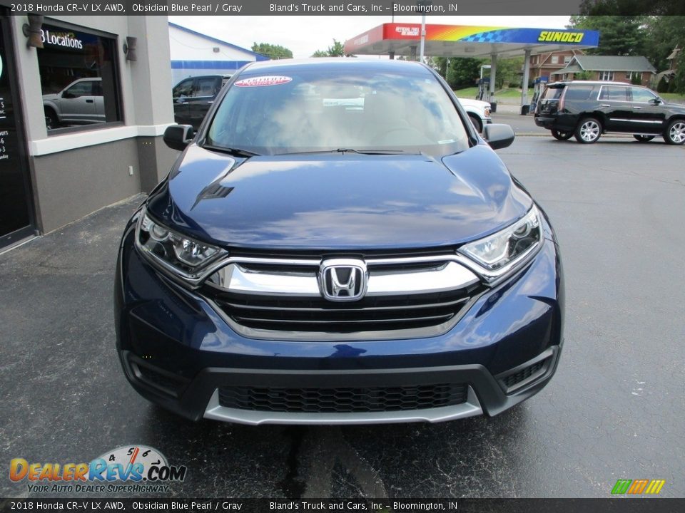 2018 Honda CR-V LX AWD Obsidian Blue Pearl / Gray Photo #22