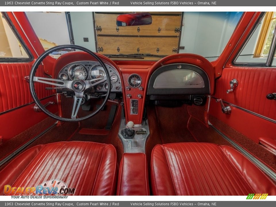 1963 Chevrolet Corvette Sting Ray Coupe Custom Pearl White / Red Photo #19