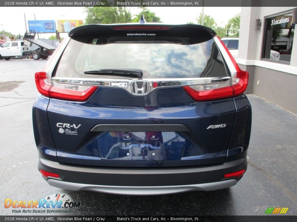 2018 Honda CR-V LX AWD Obsidian Blue Pearl / Gray Photo #24