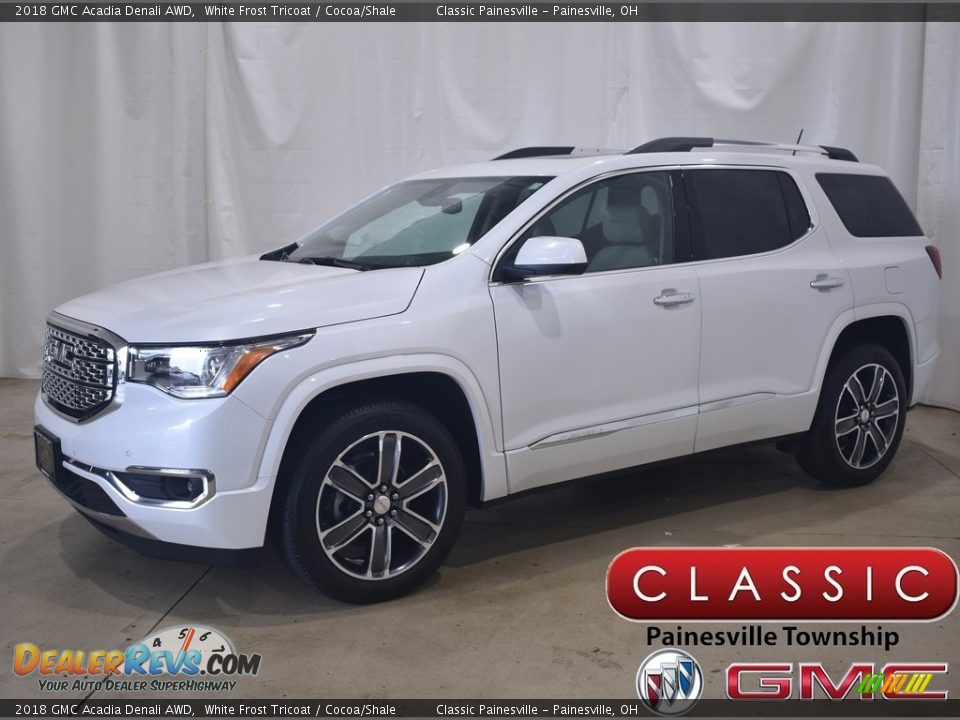 2018 GMC Acadia Denali AWD White Frost Tricoat / Cocoa/Shale Photo #1