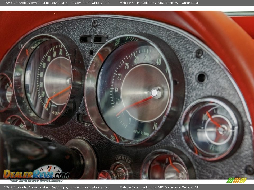 1963 Chevrolet Corvette Sting Ray Coupe Custom Pearl White / Red Photo #31