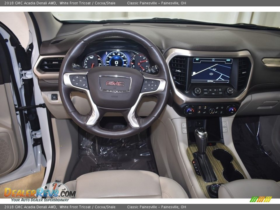 2018 GMC Acadia Denali AWD White Frost Tricoat / Cocoa/Shale Photo #13